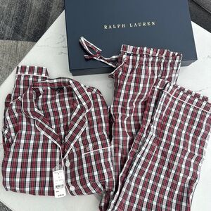 Ralph Lauren Red Plaid Pajama Set